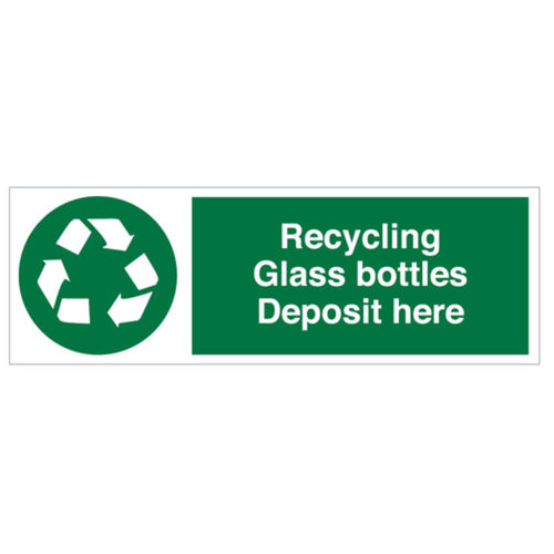 Recycling Glass Bottles Sign (68119V)